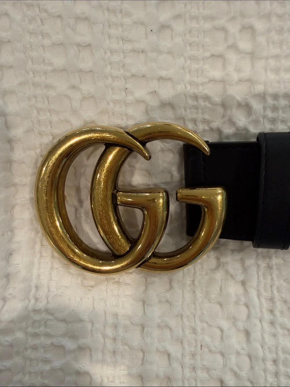 GUCCI Marmont 1.5” Wide Leather Belt in Black Leather 38.5” length Retail: $570